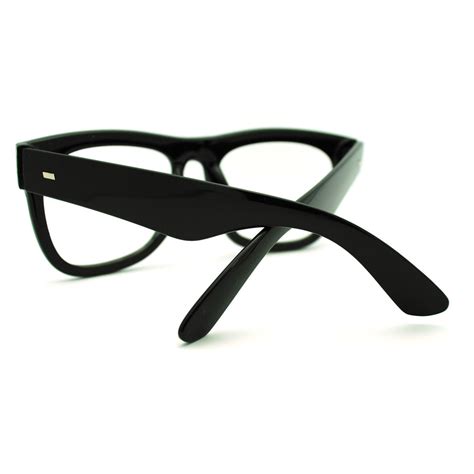 Black Nerdy Thick Heavy Plastic Horn Rim Eye Glasses Superawesome106