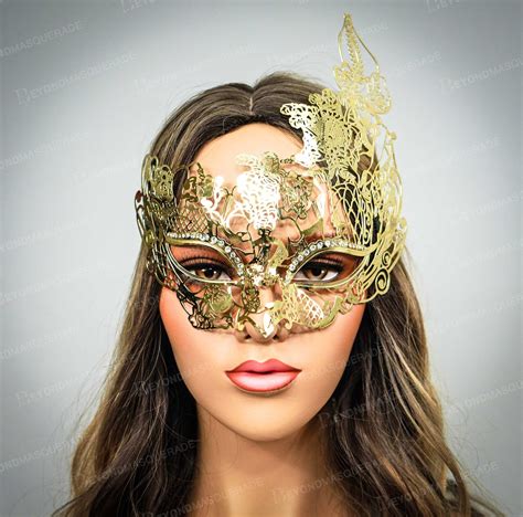 New Masquerade Masks For Women Elegant Masquerade Mask Gold Etsy