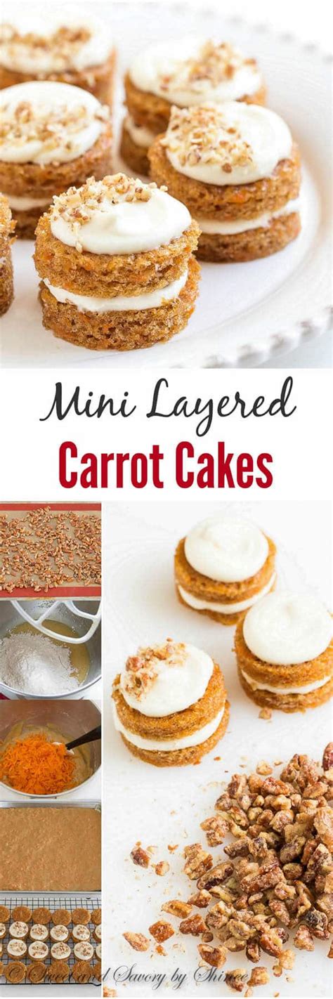 Mini Carrot Cakes With Candied Pecans ~sweet And Savory