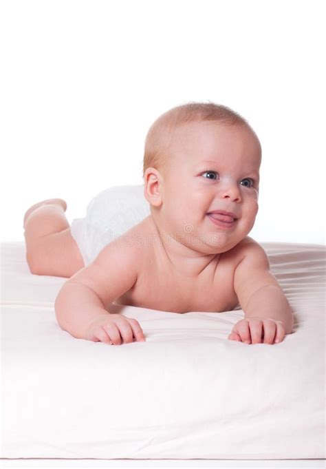 Cute Happy Baby Playing With Foam In Bath Stock Image Image Of Health