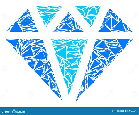 Diamond Collage Of Triangles Stock Vector Illustration Of Quartz
