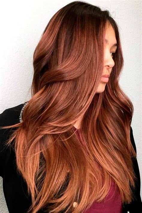 Caramel highlights create further dimension, giving your locks instant shine and depth, as well as a youthful glow. 55 Auburn Hair Color Ideas To Look Natural ...
