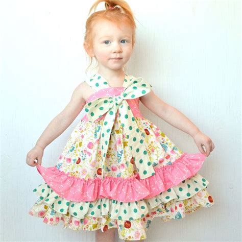 Toddler Twirl Dress Size 2t Pink And Teal Ruffled Toddler Etsy