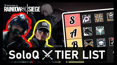 Solo Queue Hard Carry Operator Tier List (Attackers) | Rainbow Six