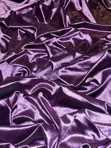 1 Mtr Luxury Purple Silky Shiny Velvet Fabric58 Wide Etsy