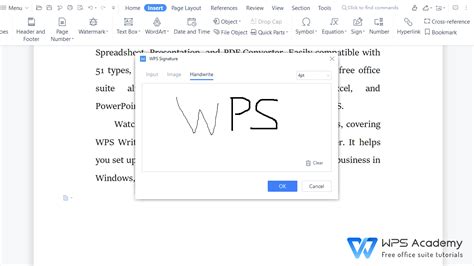 Quickly Add A Signature In Wps Office Word Wps Office Academy