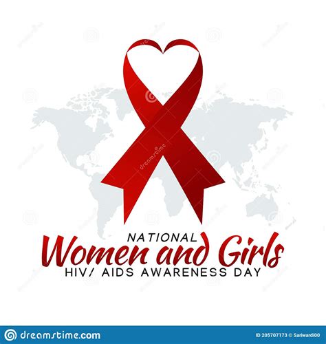 National Women And Girls Hiv Aids Awareness Day Vector Illustration