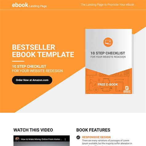 Ebook Landing Page Template Free