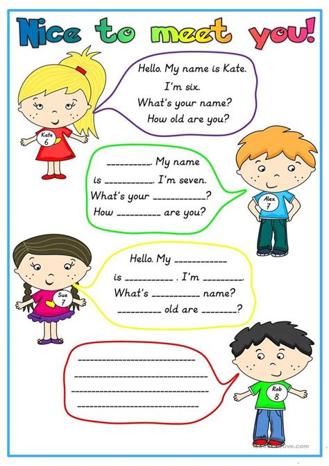 English Worksheet What´s Your Name How Are You How Old Are You Pinter Aulas De Inglês