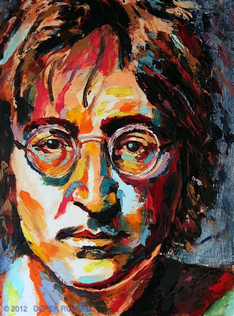 Landscape, portrait, still life, figurative art, genre scene, abstraction. John Lennon - Original Oil Painting — Derek Russell ...