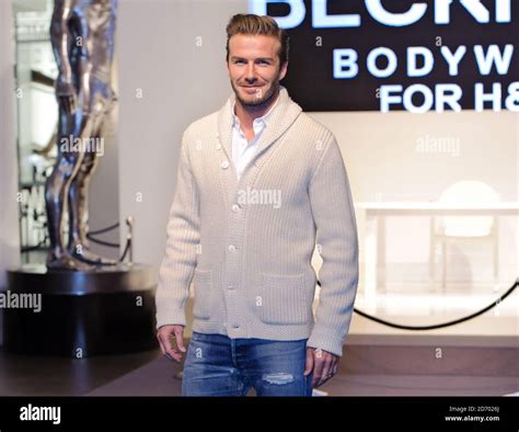 David Beckham Pictured At The Launch Of His Bodywear Range For Handm At