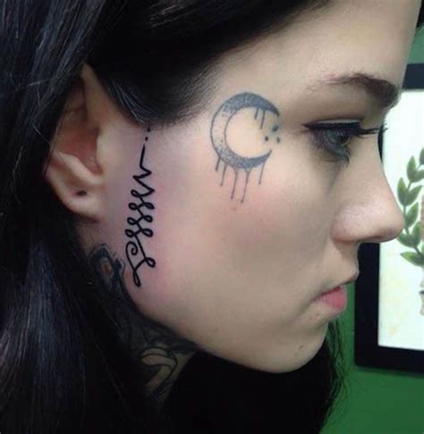 Small Face Tattoos Face Tats Side Tattoos Head Tattoos Tatoos F Tattoo Piercing Tattoo