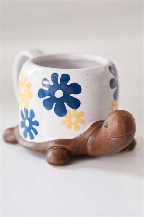 Urban Outfitters Turtle Mug Ceramic Turtle Clay Mugs Mugs