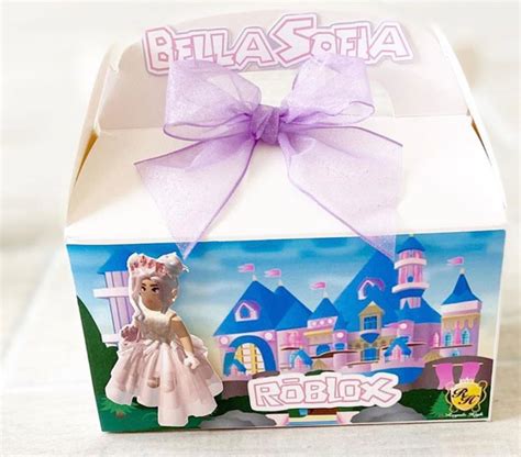 Personalized Roblox For Girls Inspired Favor Box Etsy