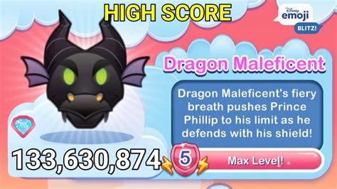 Disney Emoji Blitz Dragon Maleficent Level 5 Sleeping Beauty