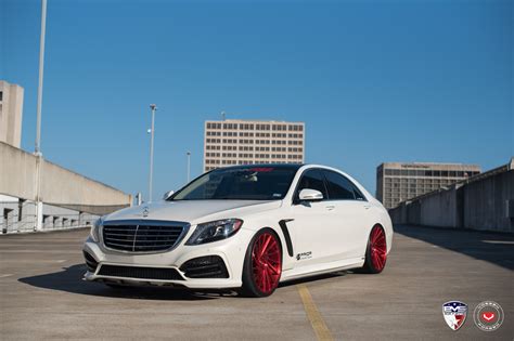 Mercedes S550 By Prior Design On Candy Red Vossens — Gallery
