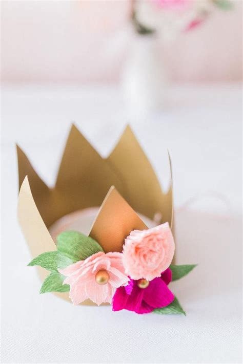 Flower Crown Birthday Crown Princess Birthday Paper Flower Crown