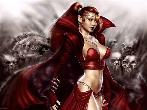 Hd Wallpaper Art Arts Belly Girl Gothic Red Sensual Sensuality