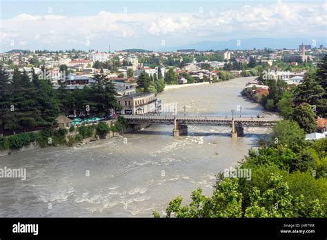 White Bridge Tetri Across River Rioni Kutaisi Imereti Province