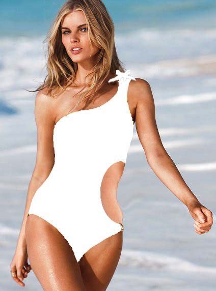 2018 special sexy one piece monokinis white swimwear one shoulder swimsuit one side cut out from
