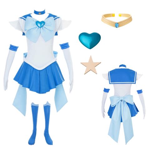 Anime Sailor Mercury Supers Cosplay Vestido Mizuno Ami Fato De