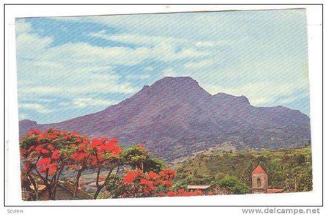 The Mt Pele Volcano View From St Pierre Martinique Pu 1964 Europe