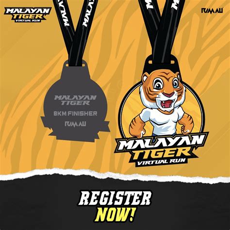 Camera trap image of malayan tiger in royal belum national park. 8 KM CHARITY MALAYAN TIGER VIRTUAL RUN