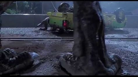 Jurassic Park 1993 Scene Over The Ledget Rex Attack Youtube