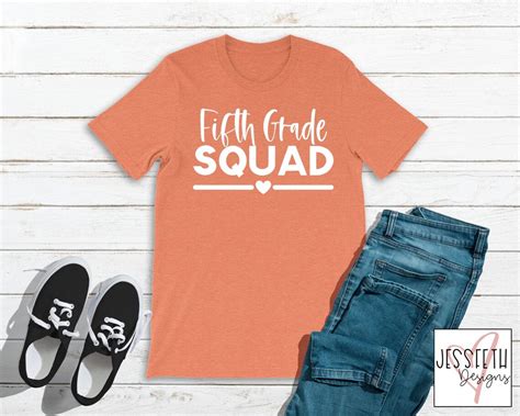 Fifth Grade Squad Svg 5th Grade Shirt Fifth Grade Teacher Etsy