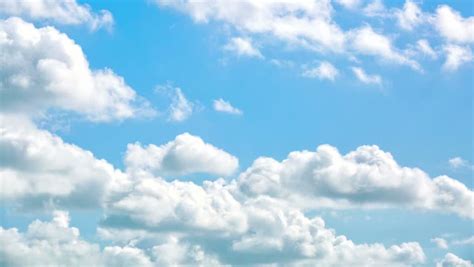 Beautiful Clouds Running Over Blue Stock Footage Video