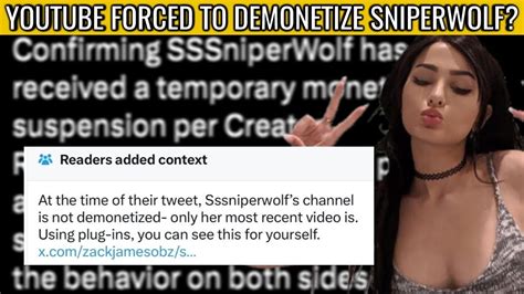 Sssniperwolf Finally Demonetized After Youtube Gets Caught Lying Youtube