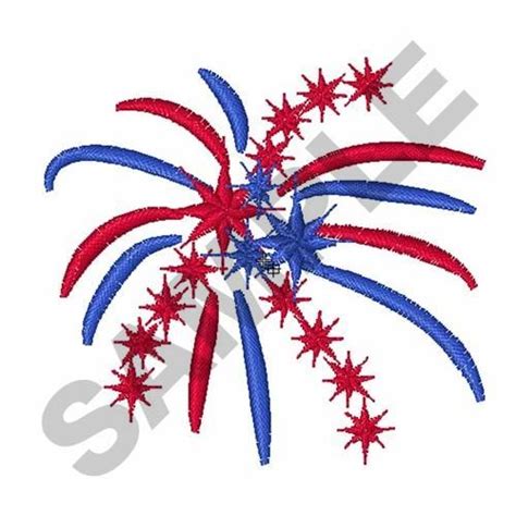 Patriotic Fireworks Embroidery Design From Great Notions Grand Slam Designs Machine