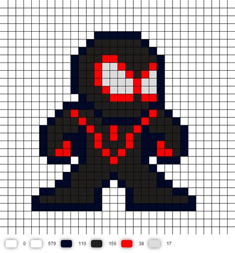 Ultimate Spider Man Perler Bead Pattern Pixel Art Super Heros Marvel