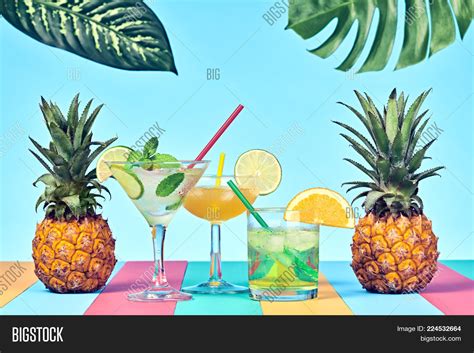 two pineapple cocktail image and photo free trial bigstock