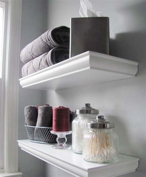 Get inspired to organize your bathroom with these 15 shelf ideas that are sure to make your bathroom look neat and clean. Helpful Tips For Bathroom Shelves