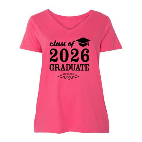 Inktastic Class Of 2026 Graduate With Graduation Cap Womens Plus