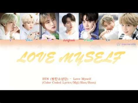 (i'm learning how to love myself). MGL/HAN/ROM BTS - 'Love Myself' lyrics - YouTube