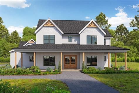 Plan 300015fnk 4 Bed Exclusive Modern Farmhouse Plan With Upstairs
