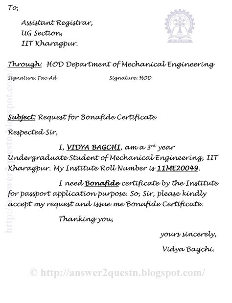 application letter bonafide certificate school platinum