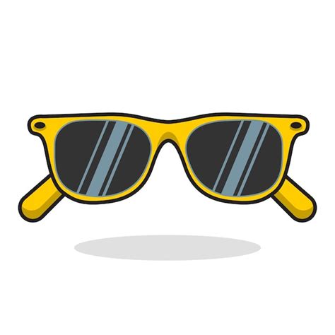 Premium Vector Cartoon Yellow Sunglasses Vector Illustration