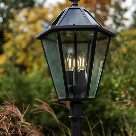 London LED Solar Garden Lamp Post   Outdoor Style