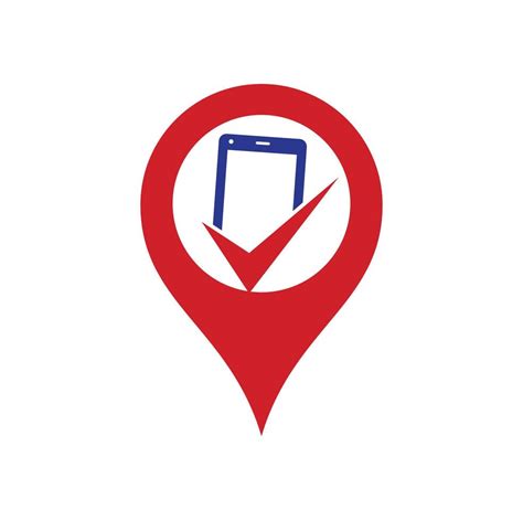 Check Mobile Gps Shape Concept Logo Design Template Vector Mobile