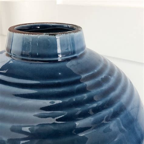 Large Round Ceramic Glazed Vase By Hunter And Co
