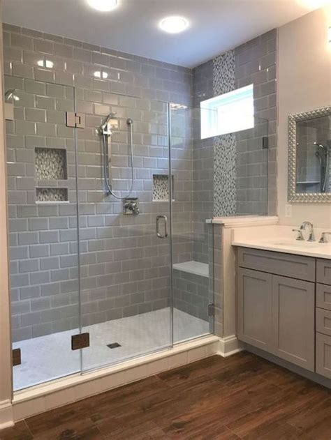 36 Stunning Farmhouse Walk In Shower Tiles Remodel Ideas Bathroom