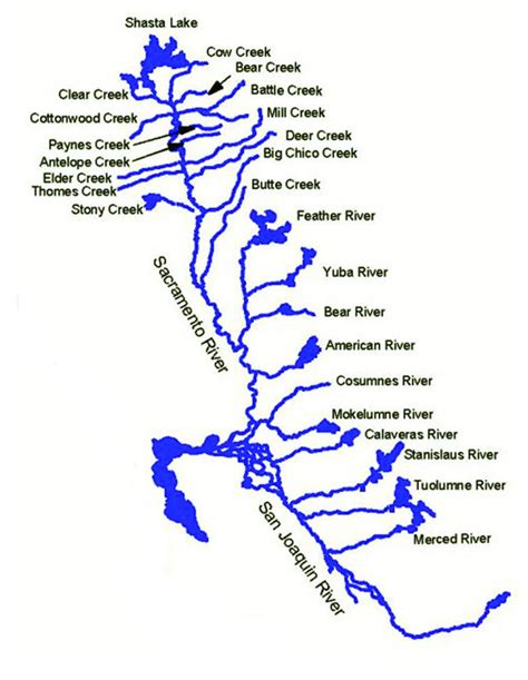 Text California Waterways Map Printable Maps