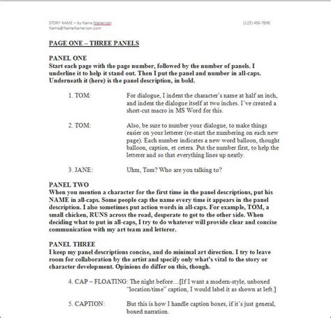 Screenplay Template Word