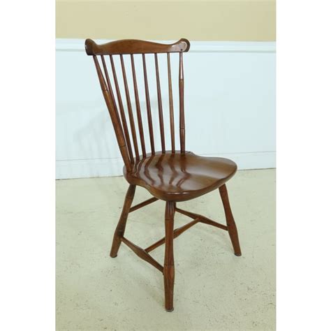 Set Of 8 Stickley Cherry Valley Windsor Dining Room Chairs Chairish