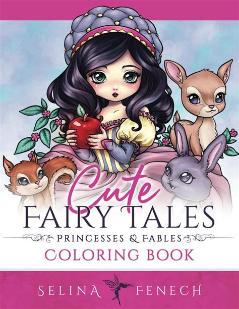 Cute Fairy Tales Princesses And Fables Coloring Book Fantasy