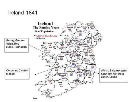 Ireland 1841 The Famine Years Irish Ancestry Ireland Map Ireland