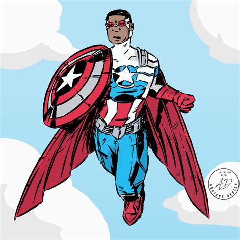 Sam Wilson Captain America 202 By Adriansdesign On Deviantart